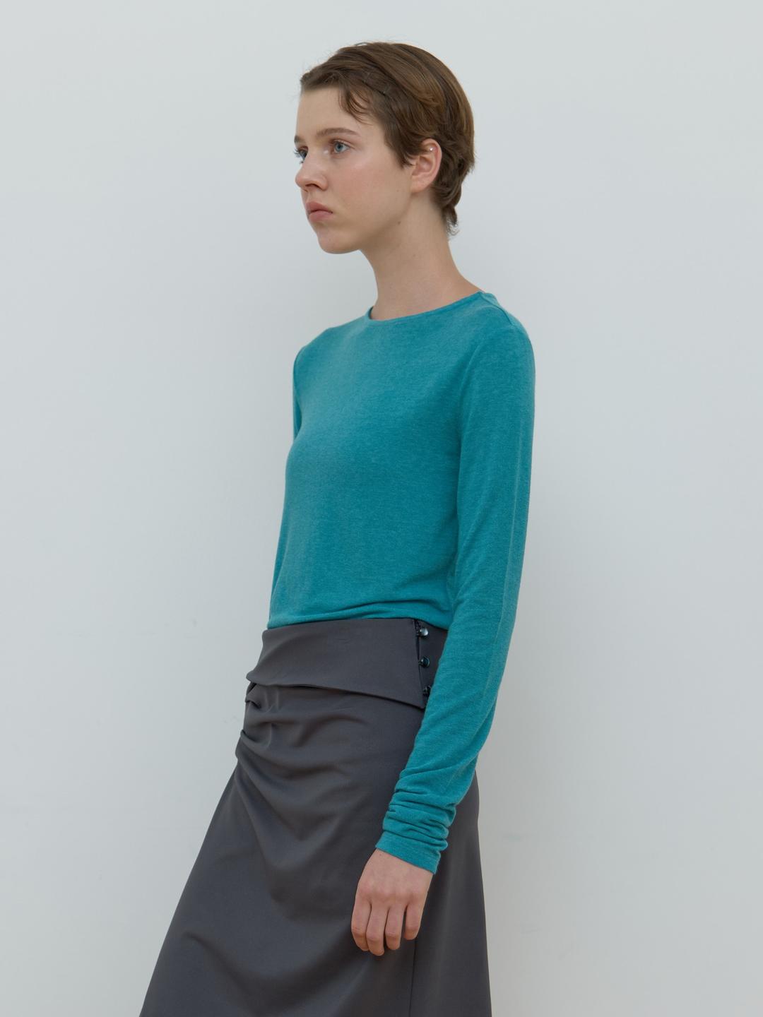 [3차 리오더] SHEER BOAT NECK TOP_MINT