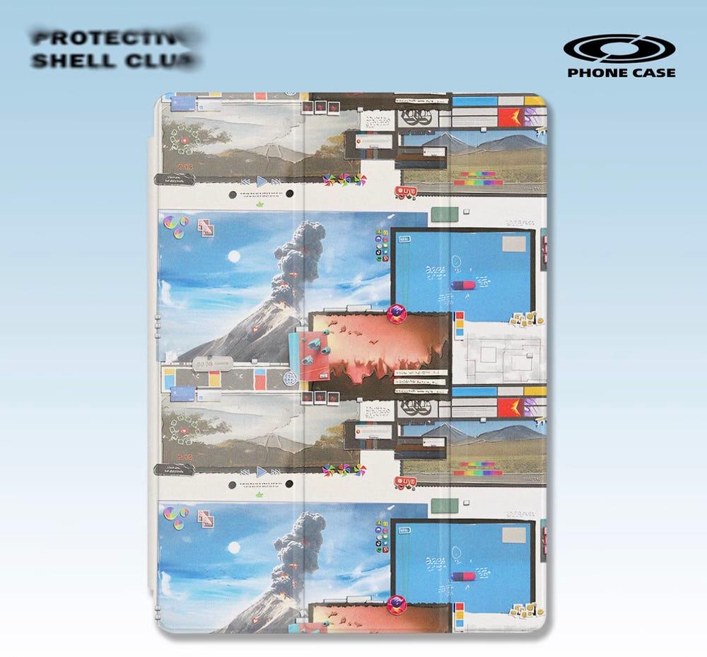 ipad case 빈티지볼캐닉 아이패드케이스 특이한커버 에어 프로