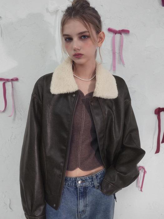 Cafe Mocha Aviator Jacket BROWN