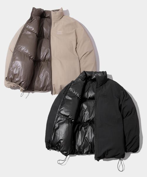 리버시블 코튼 하이넥 레더  푸퍼 패딩 _ 2COLOR