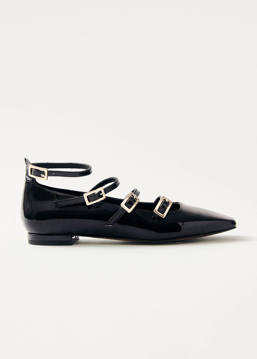 Luke Ballerines Mary Jane en Cuir Verni Noir