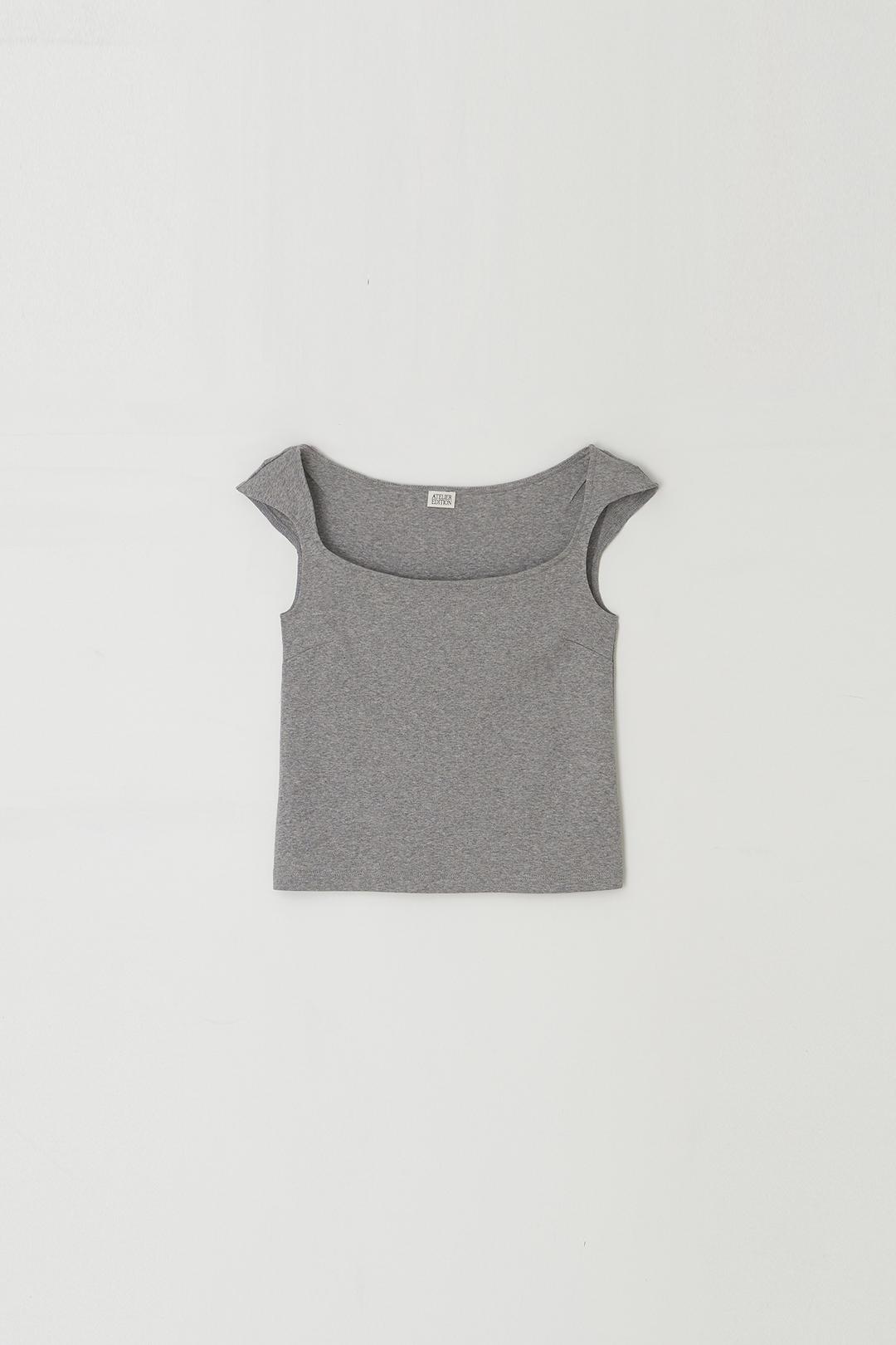 [2차] Squared Neck T-shirt (gray)