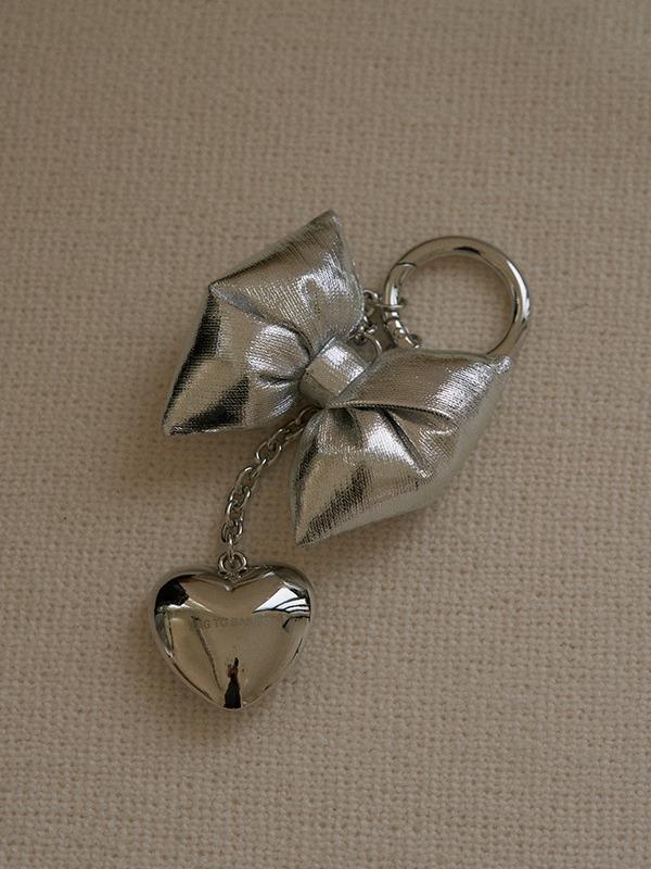 Heart ribbon keyring
