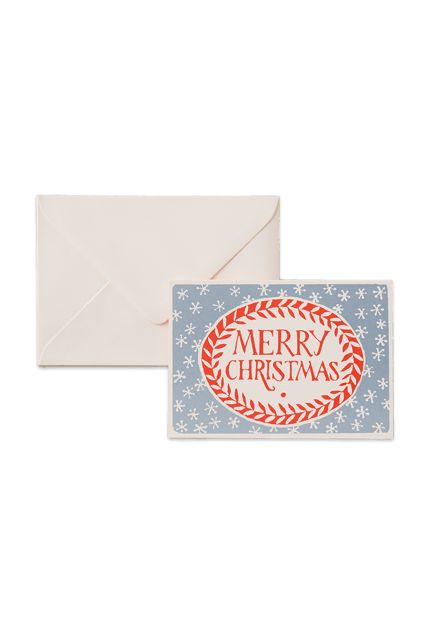 Merry Christmas Card Blue