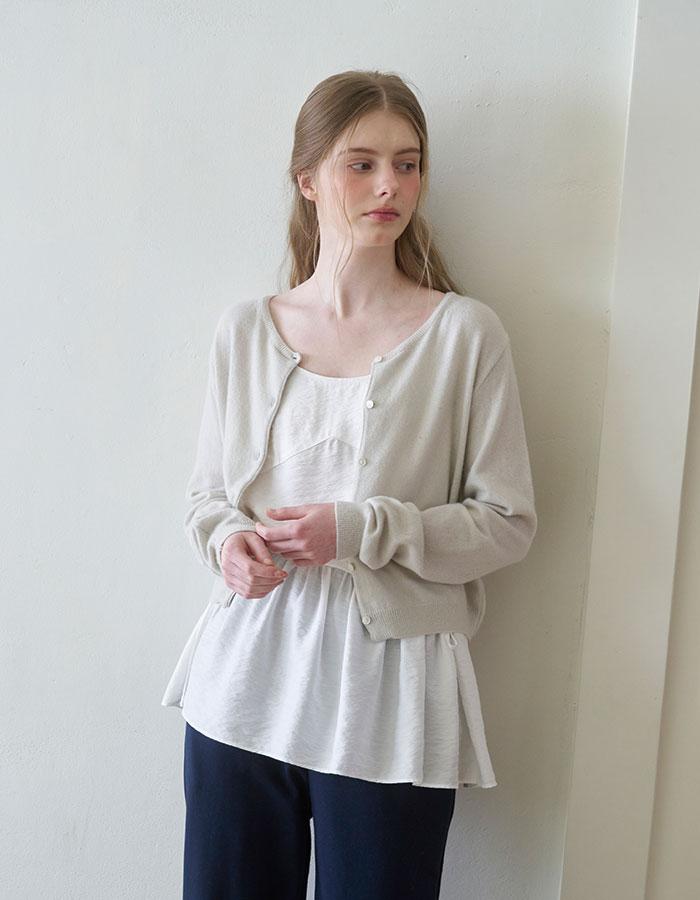 Clara knit cardigan_fog gray