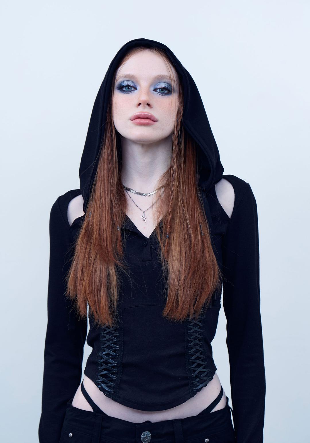 Corset Hoodie [Black]