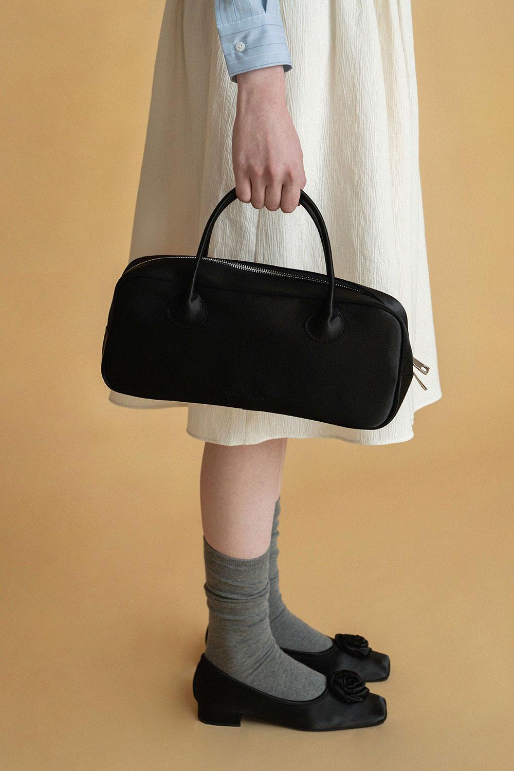 Vegetable satin bag_black