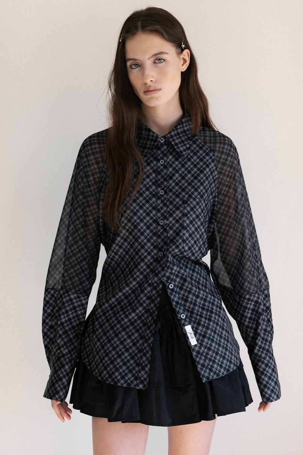 [3차: 4월 15일 예약배송] BLUEBERRY TART CHECK SHIRT_TT5S102BK