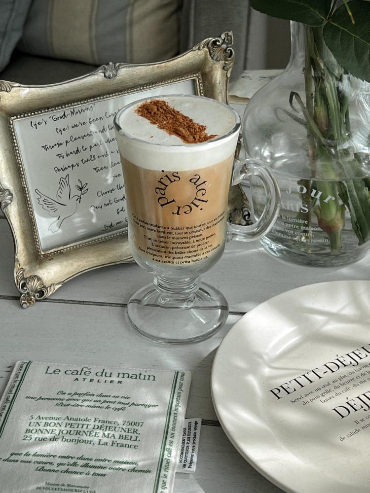 atelier paris glass CUP (250ml) / 홈카페 유리컵 파리카페