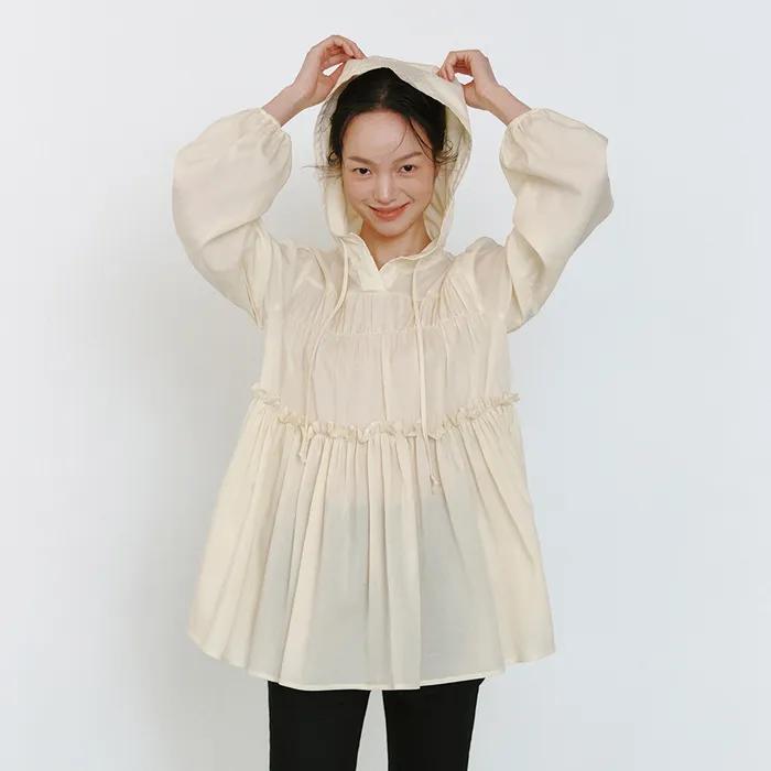 Romantic Hoodie Blouse_butter