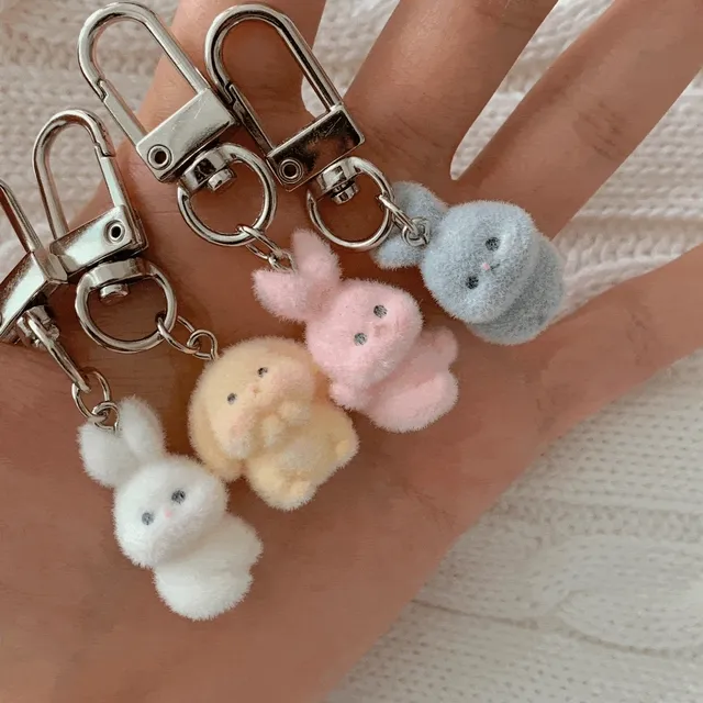 [ღ당일출고ღ] 미니 토끼🐰 래빗 키링 뽀짝 커플 우정템 후로킹 토끼키링 4color