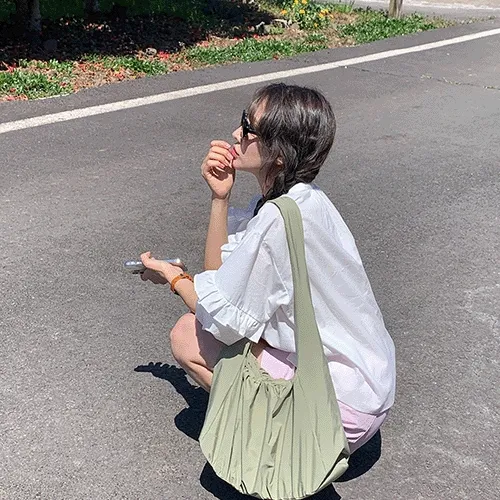 [당일발송] 셔링 숄더 보부상백 - 3color