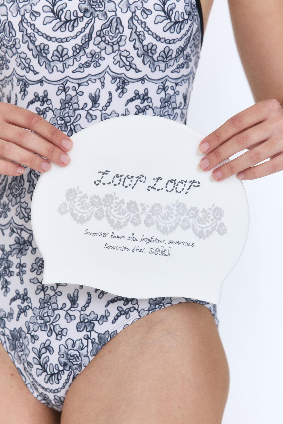 루프루프x사키 [빈티지 레이스] 실리콘 수모