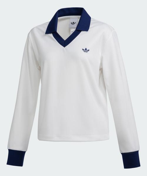 브이넥 롱슬리브 티 - 클라우드화이트 / KC9319