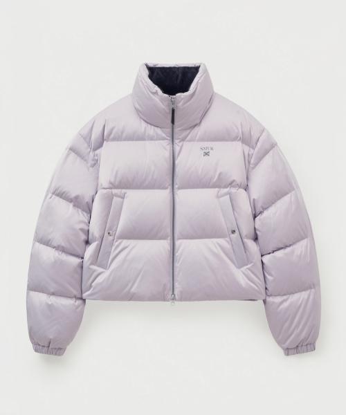 (W) 로렌 크롭 덕 다운 패딩 라벤더