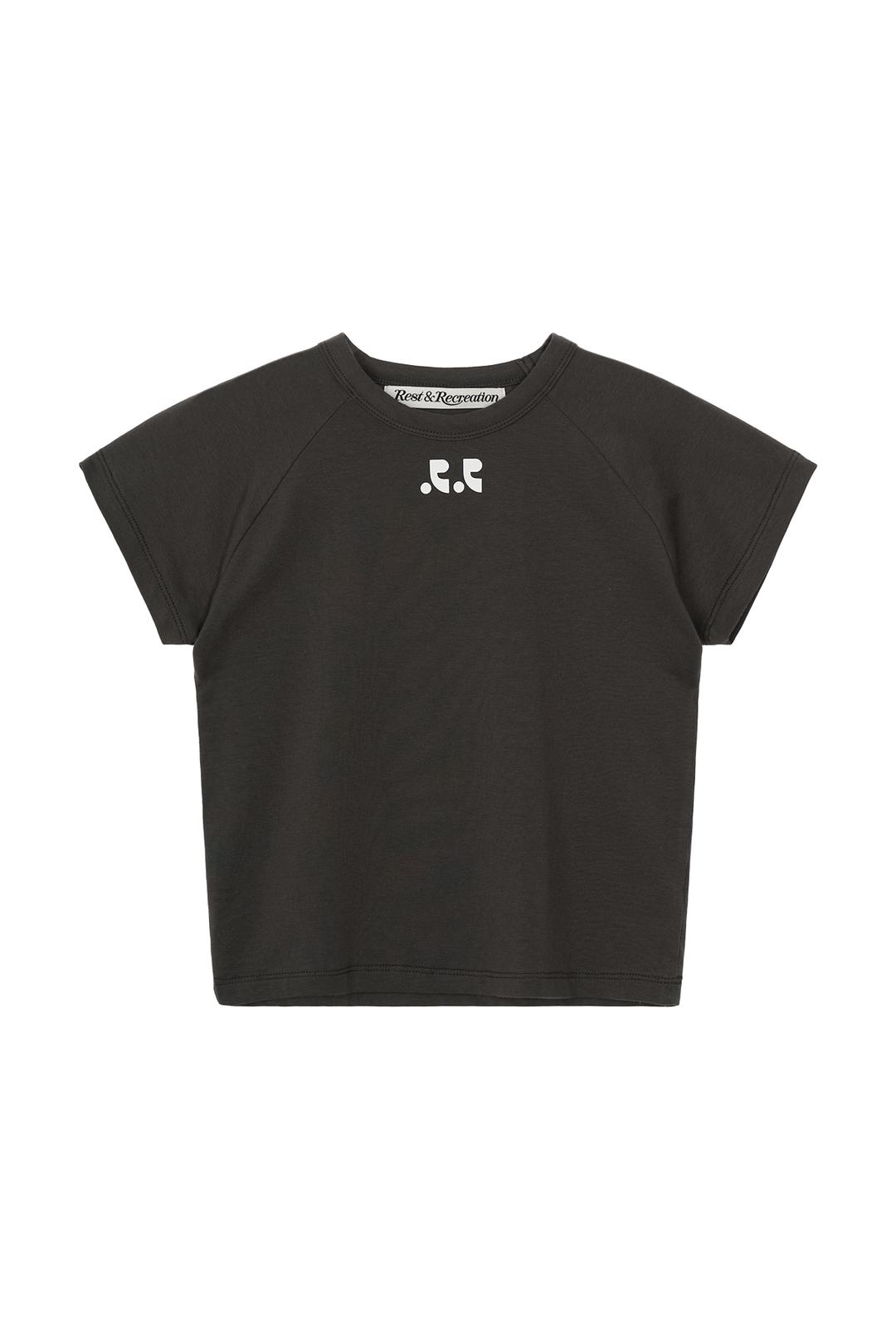 RR LOGO CROP TOP - CHARCOAL