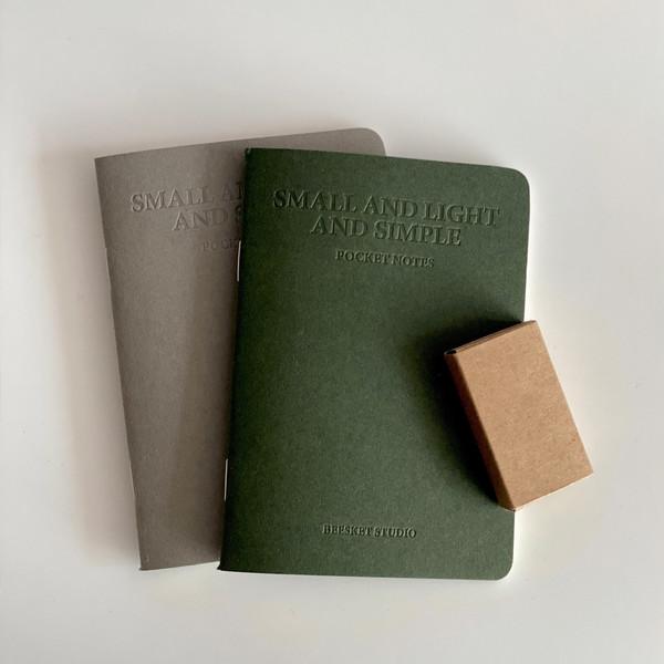[비스켓스튜디오] 노트 - Pocket Notes, Line (6컬러)