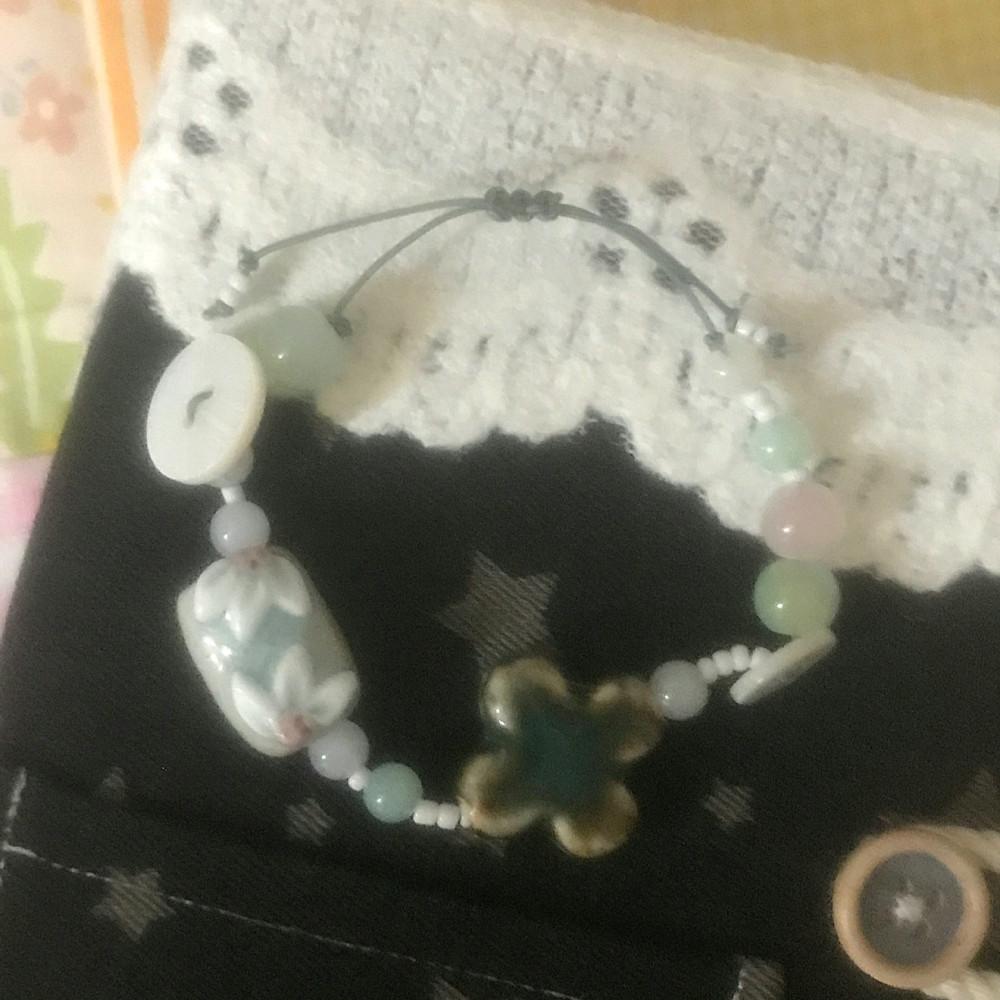 빈티지 수채화 비즈 팔찌