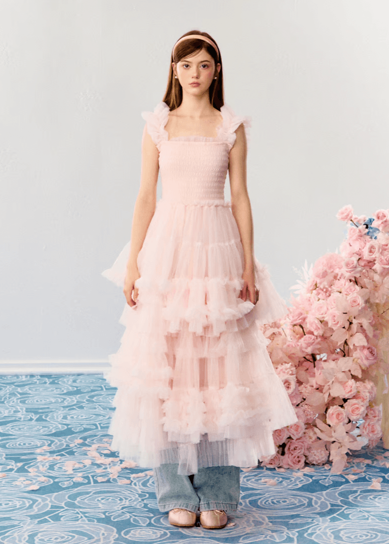 ”Ballerina” blooming tulle dress(pink)