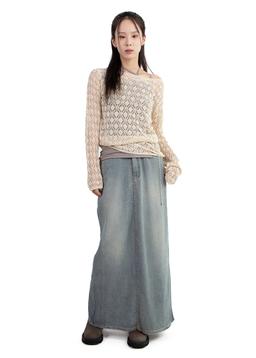 SUMMER MAXI DENIM SKIRT