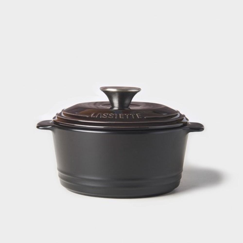 라씨에뜨 젬팟 젠팟 뚝배기 무균열 내열 냄비 블랙 16cm