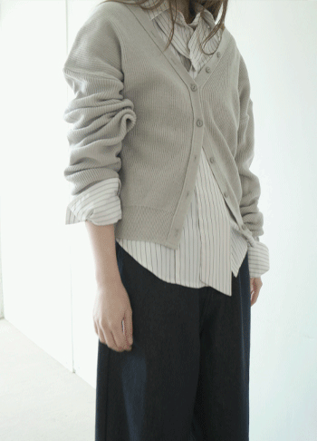 에프터먼데이 two-way V knit cardigan (3c)