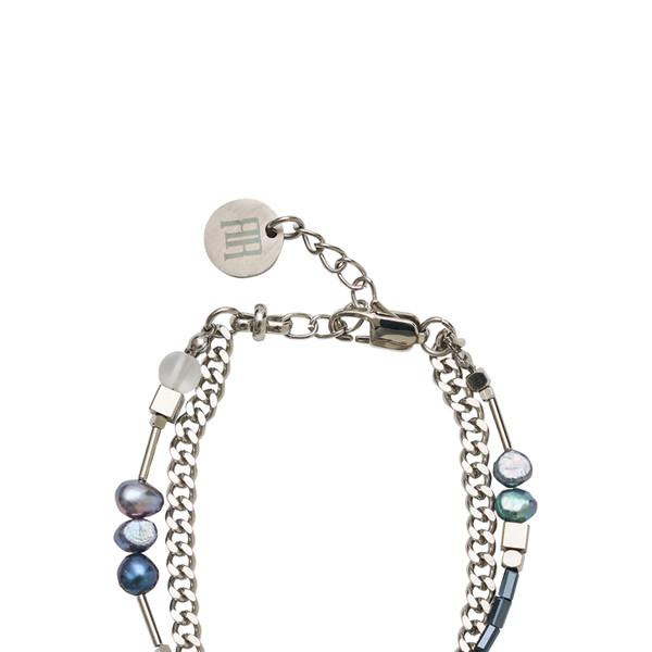 [8/28 예약 배송]  LETTO MULTI BEADS CHAIN BRACELET / AURORA BLUE
