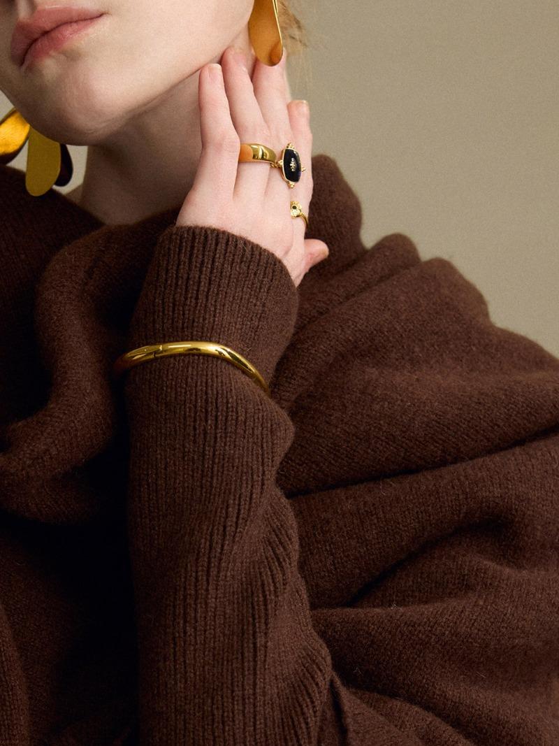 스퀘어 골드 뱅글 팔찌