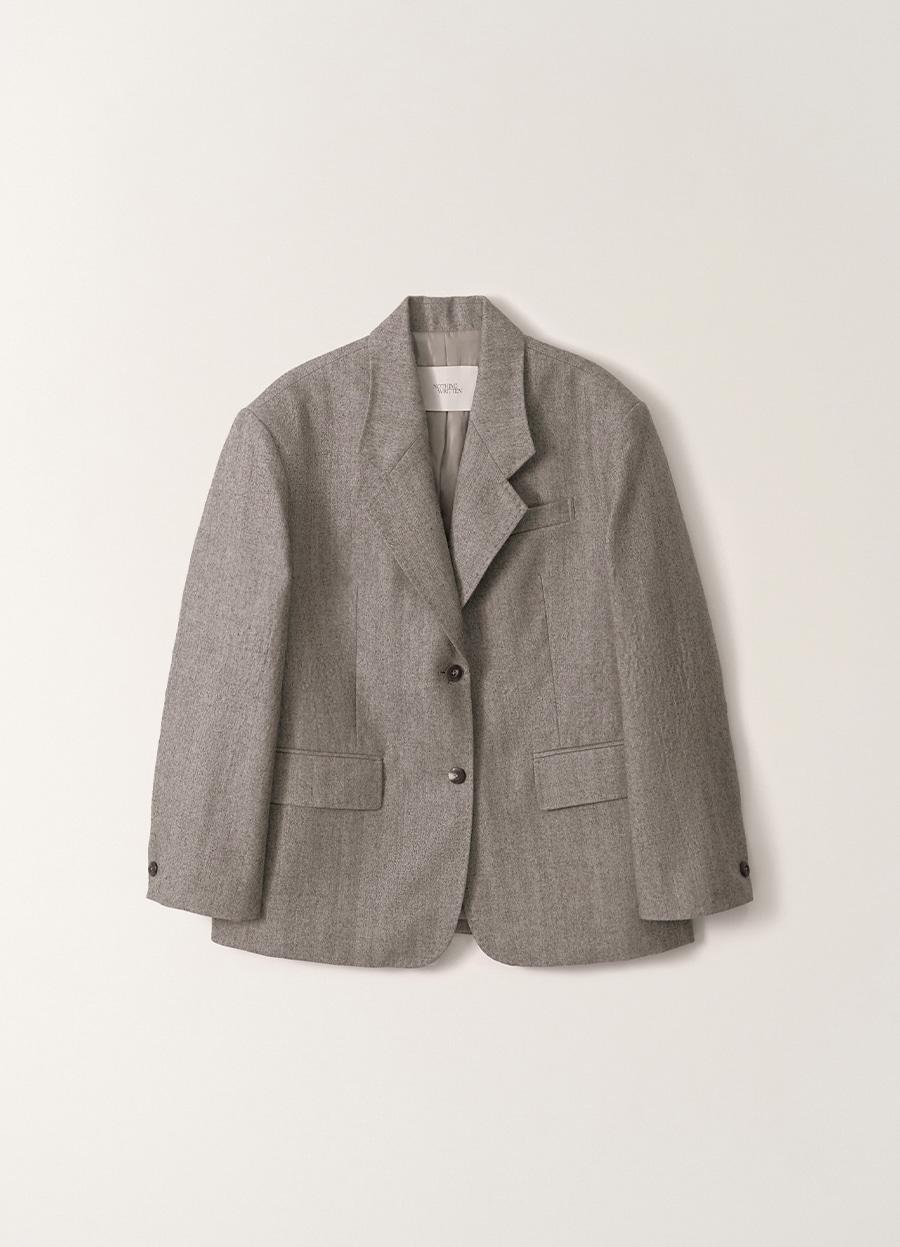 3RD/ Pries Wool Tailored Jacket (Dusty fatigue)