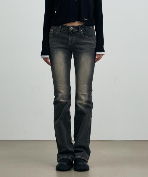 CIEL BOOTCUT DENIM PANTS / BLACK