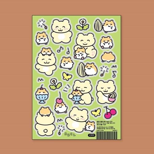 랄랄라 햄스터 칼선 스티커