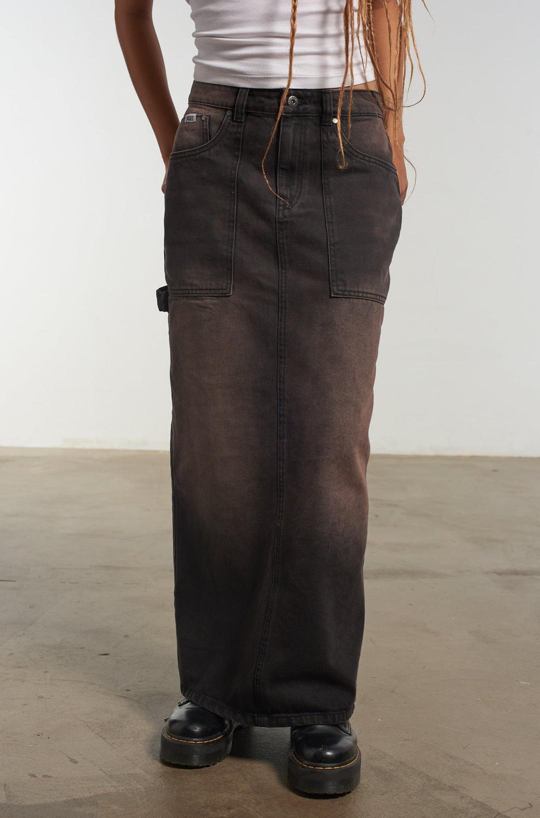 Carpenter Maxi Skirt Brown Wash - 6