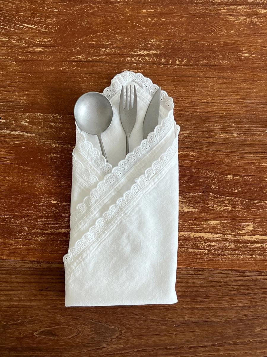 [ 몽빠니에 made ] 강화소창 아로아펀칭 프릴행주 L