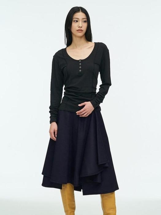 [영서PICK] Multi Panel Skirt  Navy (AG6227A02R)