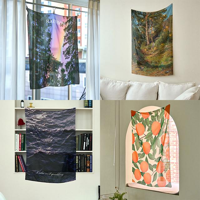 어번던스 쉬폰 패브릭포스터 BEST디자인 모음전 가리개커튼_M사이즈