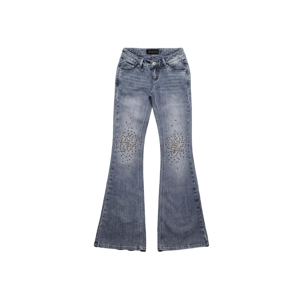 [RACER WORLD WIDE : 레이서 월드 와이드] Spike Flared Denim Blue