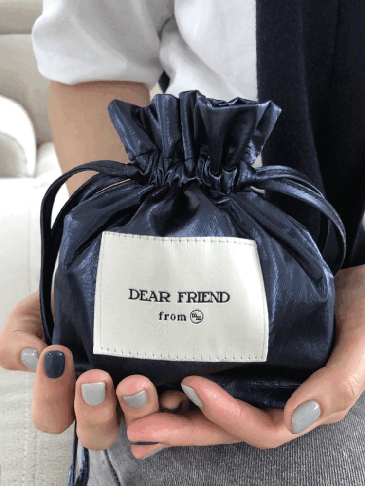 메탈릭 레더 복조리 화장품 파우치 백인백