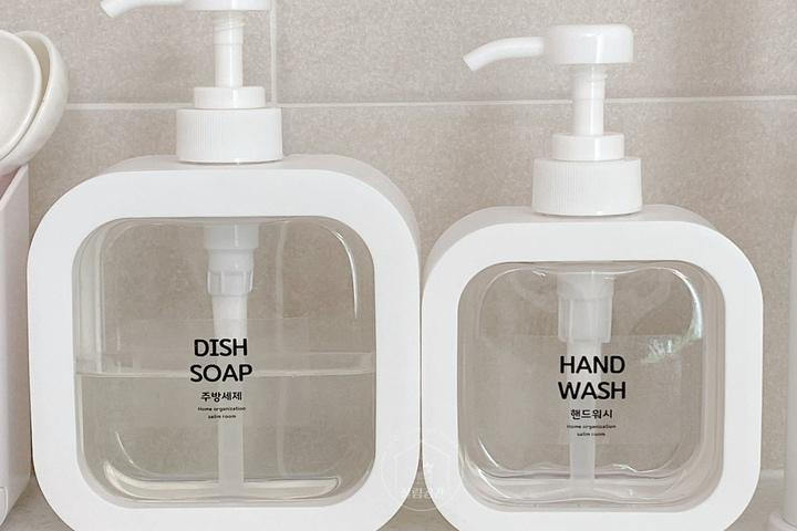 핸드워시 사각디스펜서 세제통 리필용기 주방세제 공병