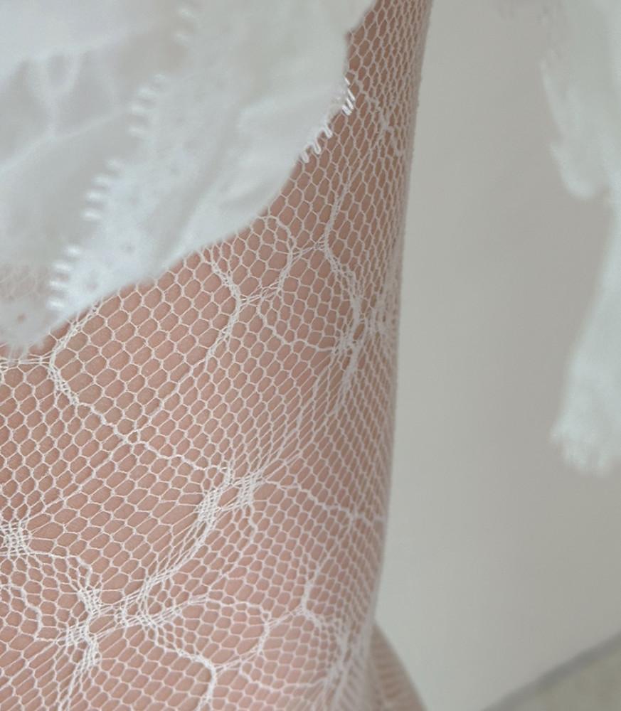 당일배송 플라워 레이스 스타킹 (2color) 망사 포인트스타킹 시스루룩