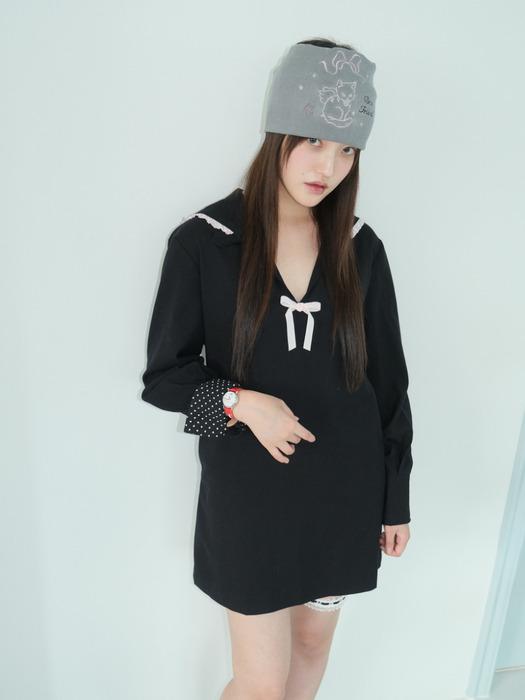 FLOAT RIBBON SAILOR DRESS _NAVY