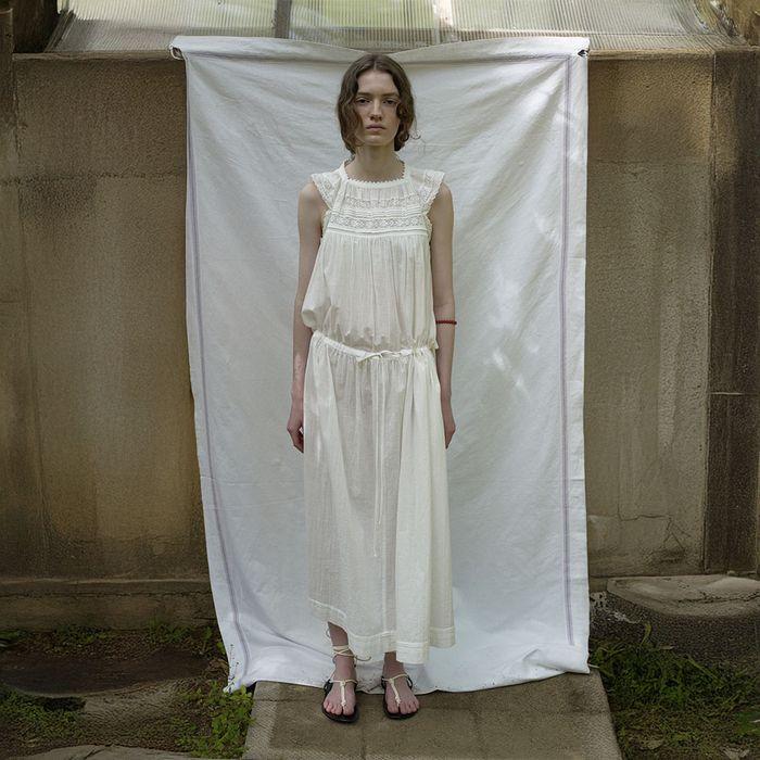 Via Dyllis string long onepiece (Ivory)