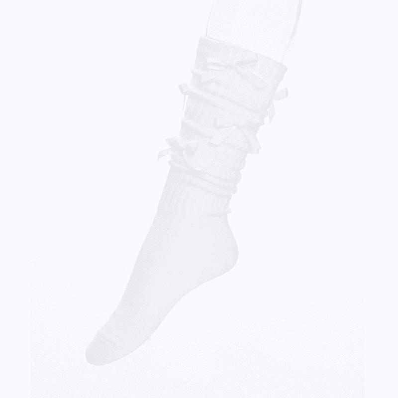 [오드원아웃][19차 예약]  ribbon socks _white