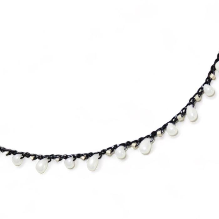 punky balloon metallic crochet necklace