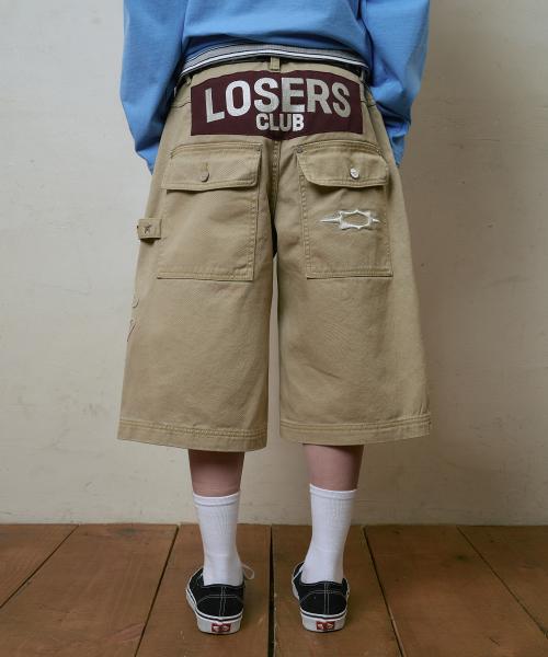 엘씨 로고 아플리케 버뮤다 코튼 팬츠 베이지