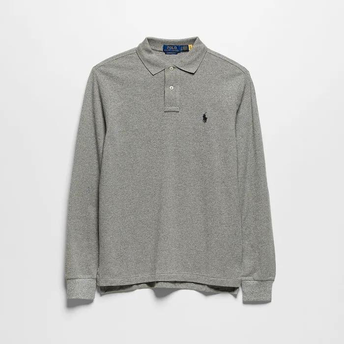 커스텀 슬림핏 메시 폴로 셔츠 (GREY)