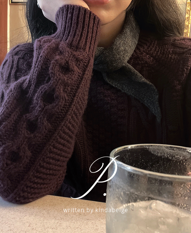 킨다베이지 (*오늘출발!) [page] 그리니치 클래식 피셔 니트 (4color) (*엑스트라파인울)