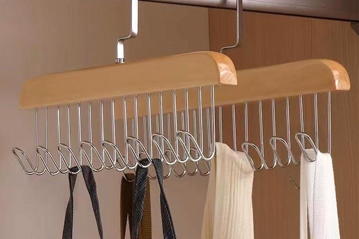 원목 다용도 옷걸이 넥타이 모자 가방 벨트 스카프 정리 걸이 2colors