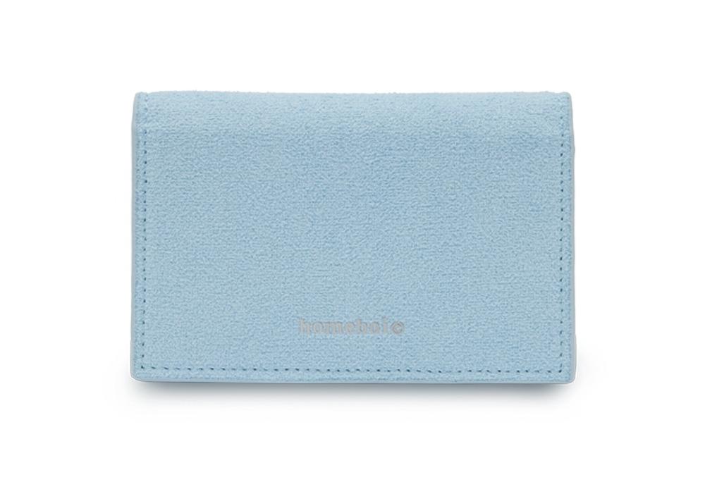 Accordion suede card holder (아코디언 스웨이드 카드 홀더 ) - sky
