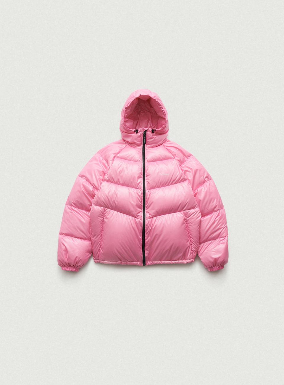 [12/5 14:00 Release] Pink Reversible Hooded Goose Puffer Jacket