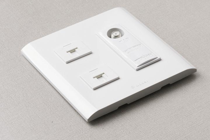 DOSEL 70S 통신 8P+8P+CATV 도셀 심플한 인터넷 케이블 커버